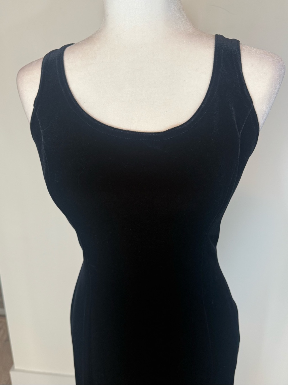 Vintage 90s Scott McClintock Velvet Lace-Back Maxi Dress - Picture 3 of 12